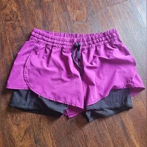 Lululemon puprle compression shorts size 12